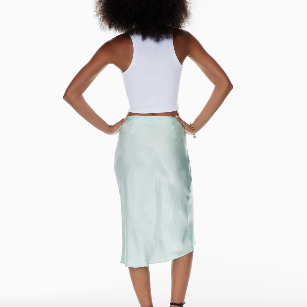 Babaton Aritzia slip satin midi skirt - size 2 - minty - Picture 6 of 6